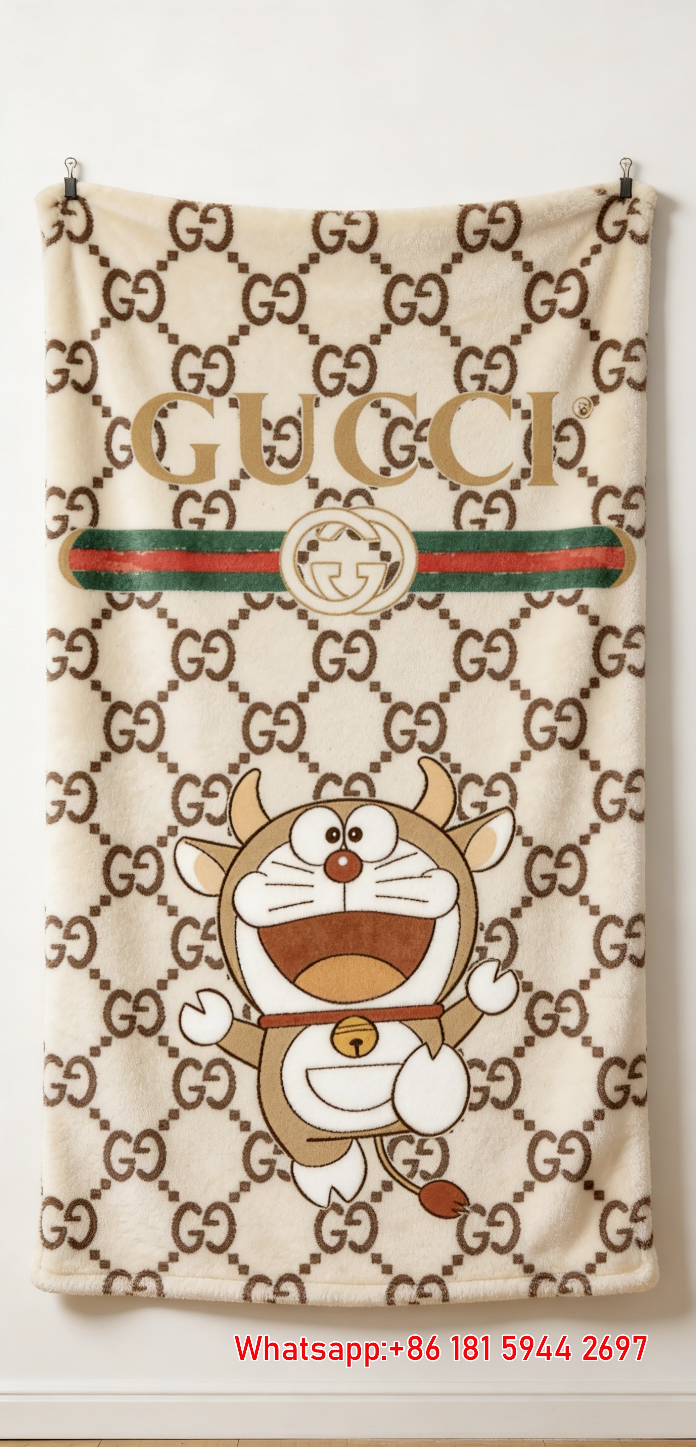 Gucci x Doraemon Year of the Ox Throw blankets Gucci x Doraemon Year of the Ox Throw IMG_2836